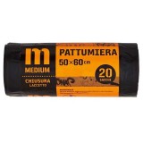Sacme Sacco Rifiuti Pattumiera 30 Litri 50x60cm 20 Pezzi - Antigoccia - Nero