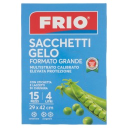 Frio Sacchi Gelo Formato Grande - 4 Litri - 29x42cm - 15 Pezzi