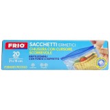 Frio 15 Sacchetti Ermetici Chiusura Cursore Scorrevole 21x15cm - Piccoli
