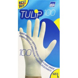 Tulip Fit Soft 100 Guanti In Lattice Talcati - Taglia Grande L 8.5