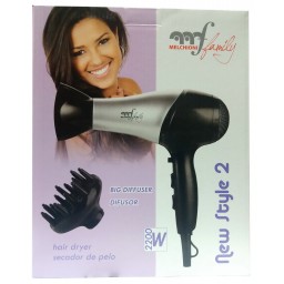 New Style 2 Phon Asciugacapelli Professionale 2000w - Con Diffusore Grande