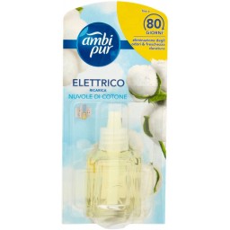 Ambipur Deodorante Ambienti Elettrico - 20ml 80 Giorni - Ricarica - Cotone