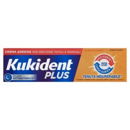 Kukident Plus Crema Adesiva - 35g - Tenuta Insuperabile - Doppia Azione