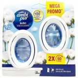 Ambipur Bathroom - Deodorante Per Bagno - 7.5ml - 2 Pezzi - Cotone