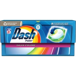 Dash Pods Detersivo Lavatrice In Caps - 31 Pezzi - Colore