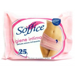 Soffice Salviettine Imbevute Per Igiene Intima - 25 Pezzi - Tascabili