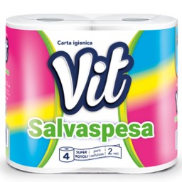 Vit Carta Salvaspesa - Carta Igienica Due Veli - 4 Rotoli