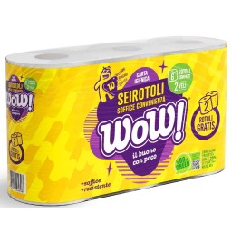 Wow Carta Igienica Doppio Velo - 6 Rotoli Al Costo Di 4