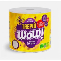 Wow Carta Asciugatutto - Bobina 500 Strappi - Multiuso E Per Alimenti