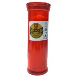 Lumino - Cero Votivo - Alto 19cm - Diametro 7cm - 276g - Rosso - Bellomo