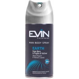 Evin Deodorante Spray Uomo - 150ml - Earth - Pepe Nero E Foglie Di Vetiver