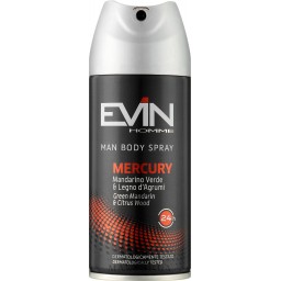 Evin Deodorante Spray Uomo 150ml - Mercury Mandarino Verde E Legno D'agrumi