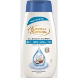 Spuma Di Sciampagna Gel Doccia E Shampoo - 250ml - Acqua Di Cocco