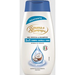 Spuma Di Sciampagna Gel Doccia E Shampoo - 250ml - Acqua Di Cocco