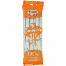 Kimono Cannucce Con Snodo Incartate Singolarmente - 40 Pezzi - Bio