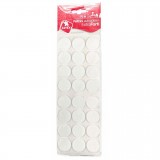 24 Feltrini Tondi Medi - Diametro 28mm - Colore Bianco - Autoadesivi