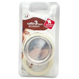 Set Ricambi Per Moka 3 Tazze - Filtro + 2 Guarnizioni