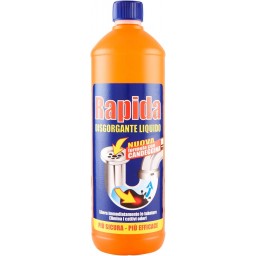 Rapida Disgorgante Liquido - 1 Litro - Stura E Libera Scarichi Da Ingorghi