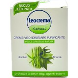 Leocrema Natural Crema Viso 50ml - Idratante Purificante - Bamboo E Te Verde