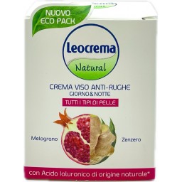 Leocrema Natural Crema Viso 50ml Anti-rughe Notte&giorno - Melograno Zenzero