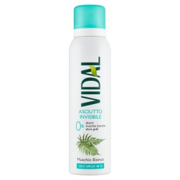 Vidal Deodorante Spray - 150ml - Asciutto Invisibile - Muschio Bianco