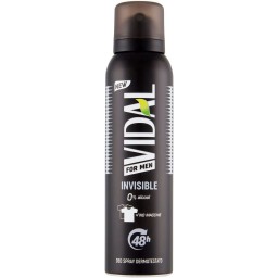Vidal Deodorante Spray - 150ml - For Men Invisible 48h 0% Alcool No Macchie