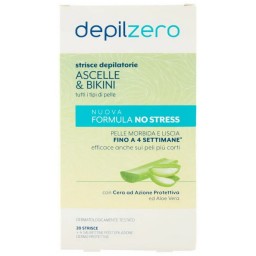 Depilzero 20 Strisce Depilatorie Per Ascelle E Bikini + 4 Salviettine