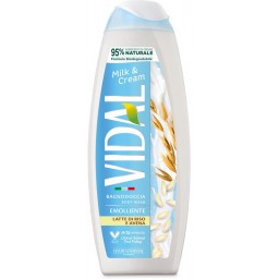Vidal Bagnodoccia 500ml - Emolliente - Milk & Cream - Latte Di Riso E Avena