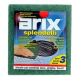 Arix Splendelli Panno In Fibra Abrasiva Verde - 3 Pezzi - Cucina E Stoviglie