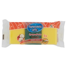 Arix Spugne Con Impugnatura Salvadita E Abrasivo Verde - 3 Pezzi