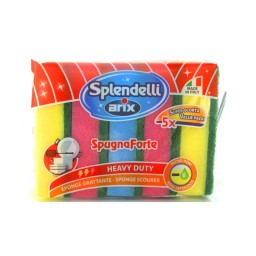 Arix Splendelli Spugne Con Abrasivo - 5 Pezzi - Colori Assortiti