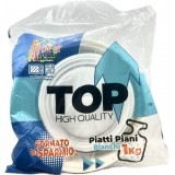 Piatti Monouso Plastica Extra Rigidi Diametro 22cm - 1kg - 44 Pezzi - Piani