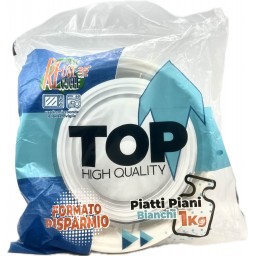 Piatti Monouso Plastica Extra Rigidi Diametro 22cm - 1kg - 44 Pezzi - Piani