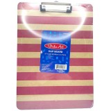 Cartella In Mdf Con Pinza Ferma Documenti A4 - A Righe In Colori Assortiti