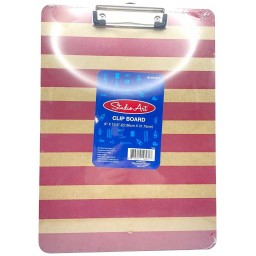 Cartella In Mdf Con Pinza Ferma Documenti A4 - A Righe In Colori Assortiti