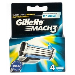 Gillette Mach3 Ricambi Per Rasoio - 4 Testine - Tripla Lama