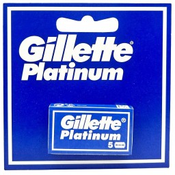 Gillette Platinum Lame Tradizionali - 5 Pezzi - Ricambi Per Rasoio Classico