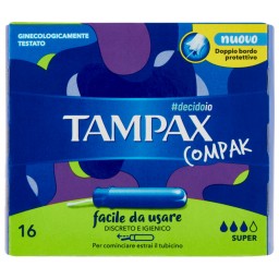 Tampax Compak Assorbenti Igienici Interni - 16 Pezzi - Formato Super