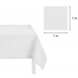 85 Tovaglie Da Tavolo In Carta Quadrate - 1x1 Metro - Bianche - Politenate