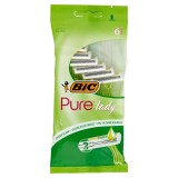 Bic Pure 3 Lady Rasoi Radi & Getta Depilazione Femminile Con Aloe - 6 Pezzi