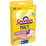Spontex Multi Guanti Gomma Felpati - Taglia Media M 7.5