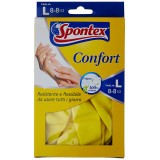 Spontex Multi Guanti Gomma Felpati Taglia L 8.5 Grande