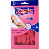 Spontex Soft Guanti Gomma Felpati - Taglia L 8.5 - Grande