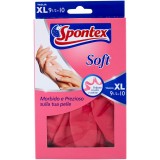 Spontex Soft Guanti Gomma Felpati Taglia Xl 9.5 Extra Grande