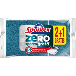 Spontex Zero - Spugne Con Abrasivo - 3 Pezzi - Zero Sporco - Zero Graffi
