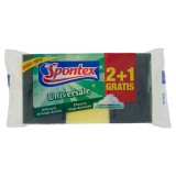 Spontex Universale Spugne Con Abrasivo - 3 Pezzi (2+1) - Lunga Durata
