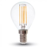 V-tac Lampadina Con Filamento Led - Sfera - E14 6w 2700k - Luce Calda