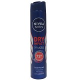 Nivea Deodorante Spray Formato Maxi 200ml - For Men - Dry Impact Active