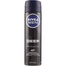 Nivea Deodorante Spray - 150ml - For Men - 48h - Deep - Black Carbon