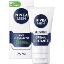 Nivea For Men Crema Idratante 75ml - Sensitive - 24h Di Sollievo